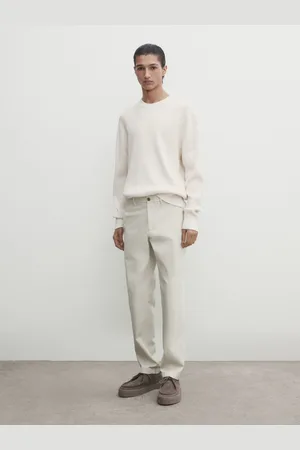 Massimo Dutti Calças Chino Tricotine Slim Fit