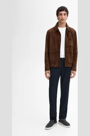 Massimo Dutti Calças Tapered Fit Em Mistura De Algodão