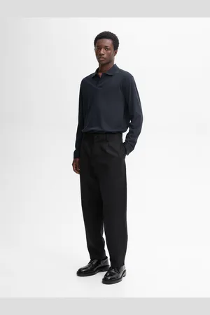 Massimo Dutti Polo De Malha De Manga Comprida Em Algodão