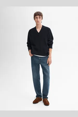 Massimo Dutti Camisola De Malha Em Algodão Com Decote Em Bico