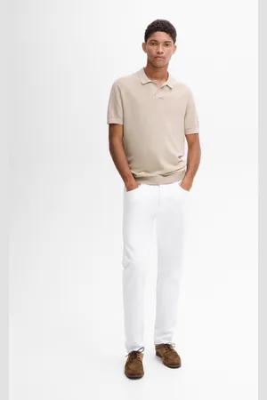 Massimo Dutti Camisola Tipo Polo De Malha Em Algodão Com Manga Curta