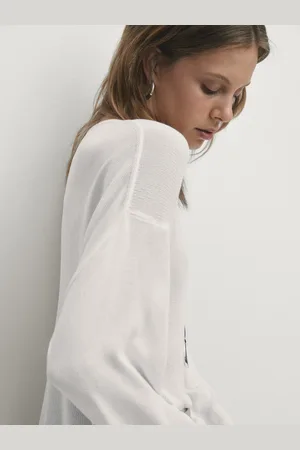 Massimo Dutti Suéter De Malha De Manga Comprida