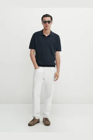 Massimo Dutti Camisola Tipo Polo De Malha Com Manga Curta