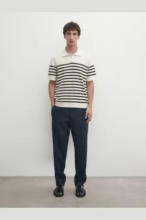 Massimo Dutti Suéter Tipo Polo Com Estampado E Manga Curta