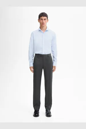 Massimo Dutti Camisa Slim Fit Micro Riscas 100% Algodão