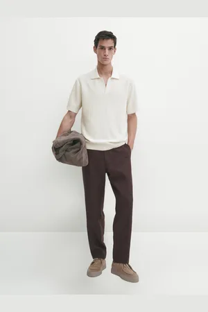 Massimo Dutti Polo De Malha Com Pormenor De Tecido