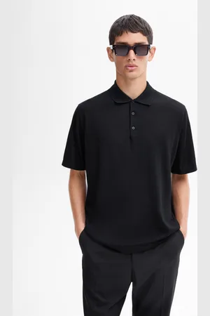 Massimo Dutti Camisola Tipo Polo De Manga Corta Em Mistura De Fazenda