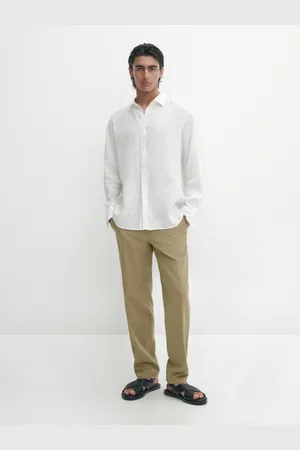 Massimo Dutti Calças Com Pormenor De Bolso Lateral