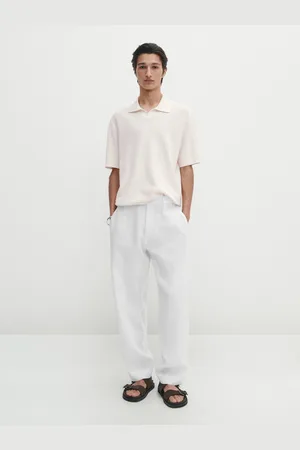 Massimo Dutti Camisola Tipo Polo De Malha Com Manga Curta