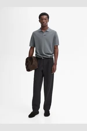 Massimo Dutti Camisola Tipo Polo De Malha Em Algodão Com Manga Curta