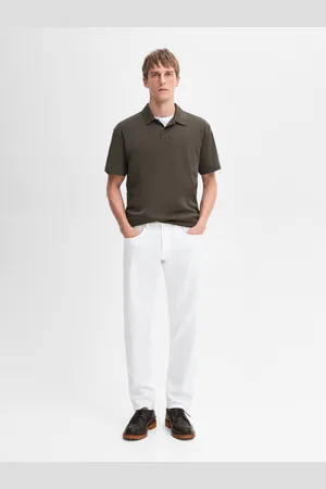 Massimo Dutti Polo 100% Algodão Com Gola De Botões