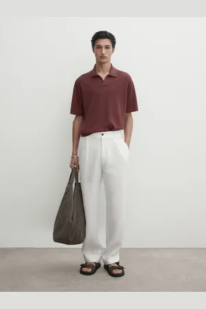 Massimo Dutti Polo De Malha De Manga Curta