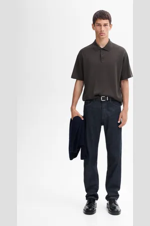 Massimo Dutti Camisola Tipo Polo De Manga Corta Em Mistura De Fazenda