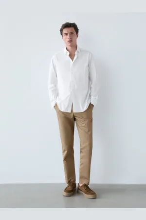 Massimo Dutti Calças De Sarja Afuniladas