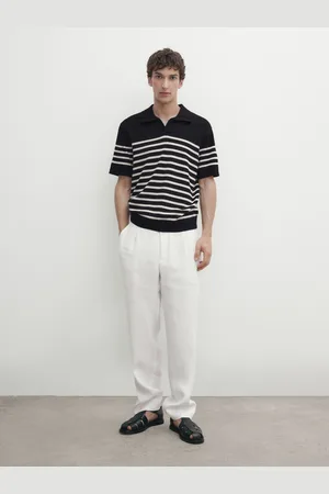 Massimo Dutti Suéter Tipo Polo Com Estampado E Manga Curta