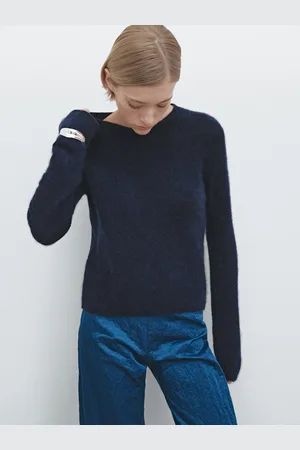 Massimo Dutti Calças Straight Fit Técnicas Com Brilho