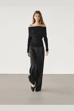 Massimo Dutti Calças Largas Fluidas