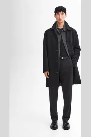 Massimo Dutti Calças Tapered Fit Em Mistura De Algodão