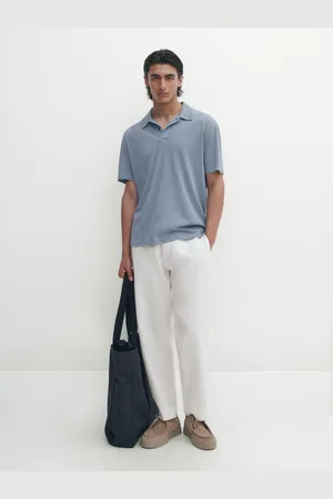 Massimo Dutti Camisa Polo De Manga Curta De Linho