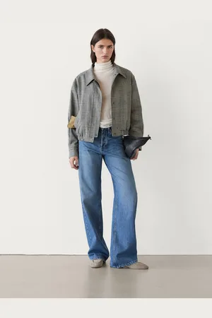 Massimo Dutti Casaco Bomber Aos Quadrados