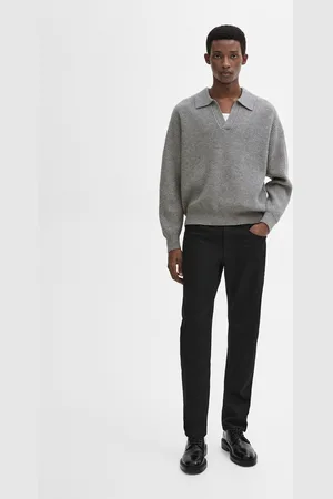 Massimo Dutti Jeans Slim Fit Em Mistura De Algodão