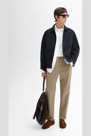 Massimo Dutti Calças Slim Fit Com Algodão