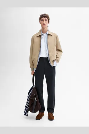 Massimo Dutti Calças Slim Fit Com Algodão