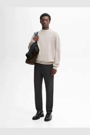 Massimo Dutti Calças Slim Fit Com Algodão