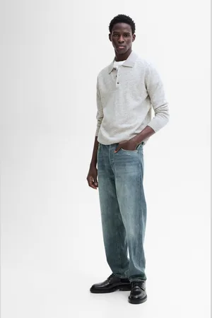 Massimo Dutti Camisola Com Gola De Polo Em Mistura De Fazenda