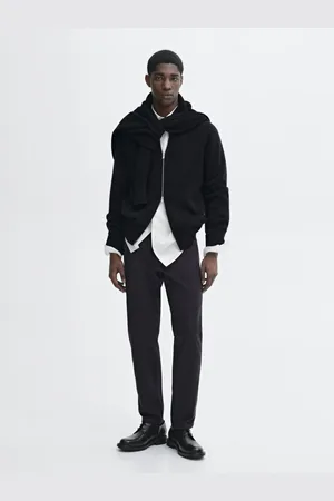 Massimo Dutti Jeans Tapered Fit Em Mistura De Algodão