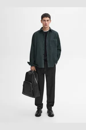 Massimo Dutti Camisa Larga De Bombazina 100% Algodão
