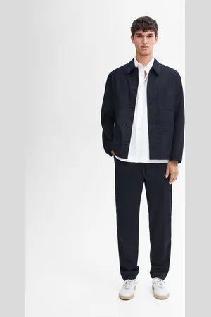 Massimo Dutti Calças Jogger Fit 100% Algodão Conjunto