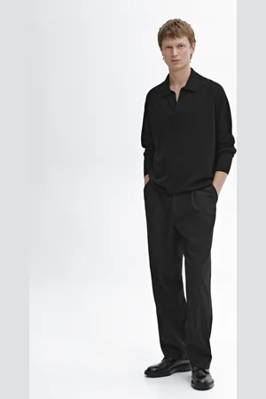 Massimo Dutti Camisola De Malha Com Gola De Polo Em Mistura De Fazenda