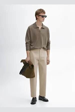 Massimo Dutti Camisola De Malha Com Gola De Polo Em Mistura De Fazenda