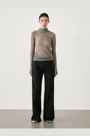Massimo Dutti Calças Flare De Cintura Média Stretch
