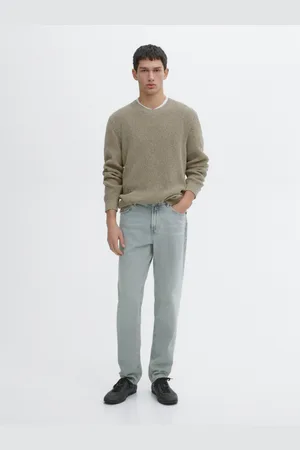 Massimo Dutti Jeans Tapered Fit 100% Algodão