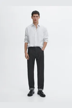 Massimo Dutti Jeans Slim Fit Em Mistura De Algodão