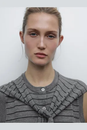 Massimo Dutti Colete Com Camisola 100% Fazenda