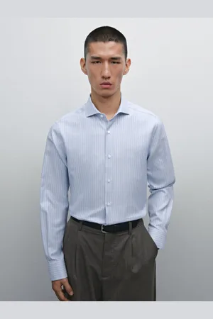 Massimo Dutti Camisa Às Riscas 100% Algodão