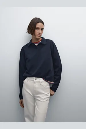 Massimo Dutti Calças De Cinco Bolsos Com Cintura Subida Straight Fit