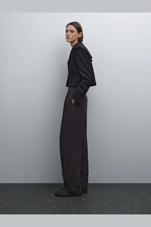 Massimo Dutti Casaco Com Gola De Marinheiro Em Mistura De Fazenda