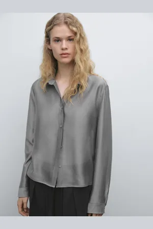 Massimo Dutti Camisa Fluida Semitransparente