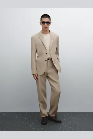 Massimo Dutti Calças Fluidas 100% Linho
