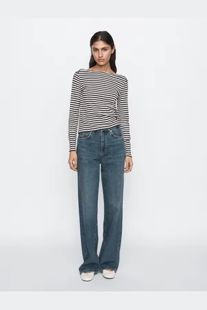 Massimo Dutti Jeans Wide Leg De Cintura Subida
