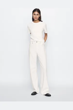 Massimo Dutti Jeans Wide Leg De Cintura Subida