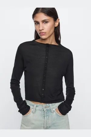 Massimo Dutti Jeans De Cintura Média Wide Leg Em Algodão