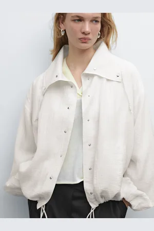 Massimo Dutti Casaco Bomber Fluido Com Pormenor De Volume