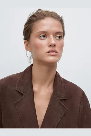 Massimo Dutti Blazer Cruzado Com Efeito Desbotado
