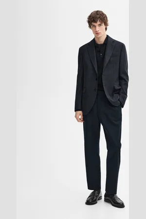 Massimo Dutti Blazer Requintado Em Mistura De Algodão
