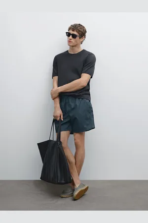 Massimo Dutti Calções De Banho Com Microestampado Regular Fit